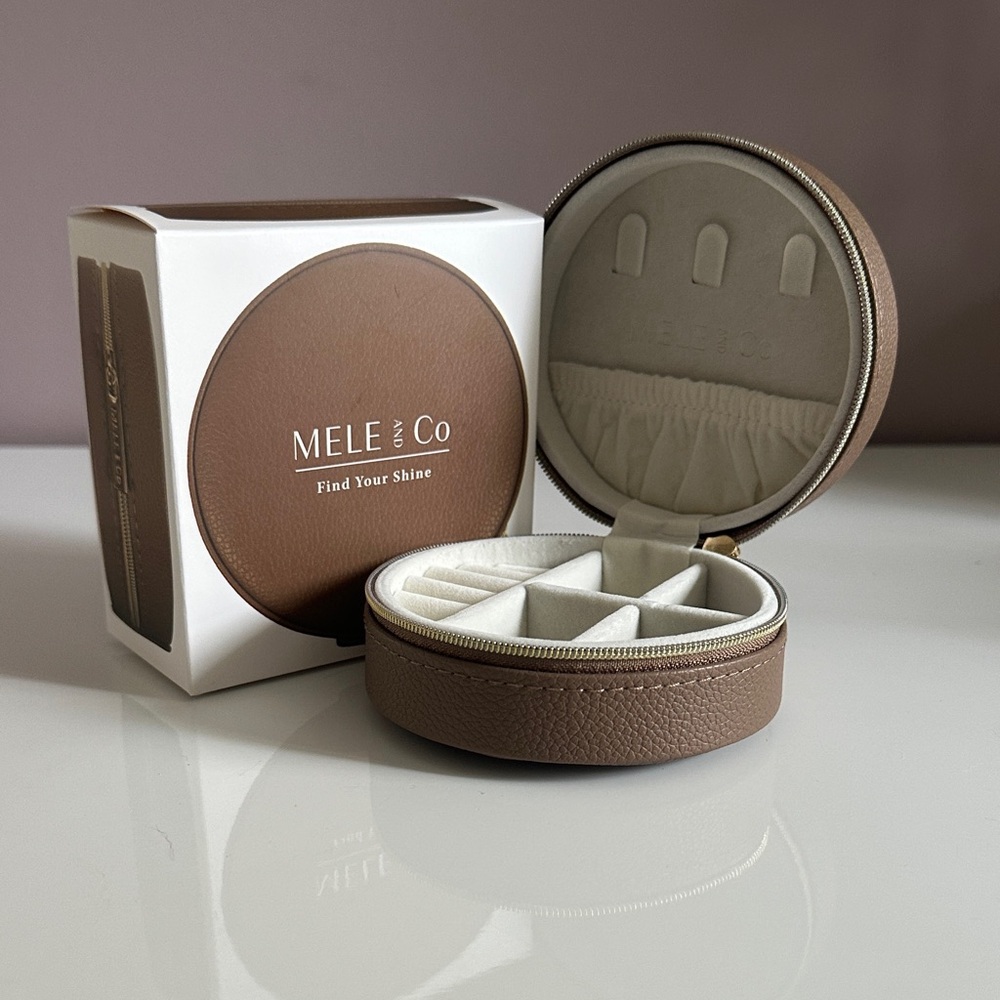 Mele and Co. Brown Vegan Leather Jewelry Case